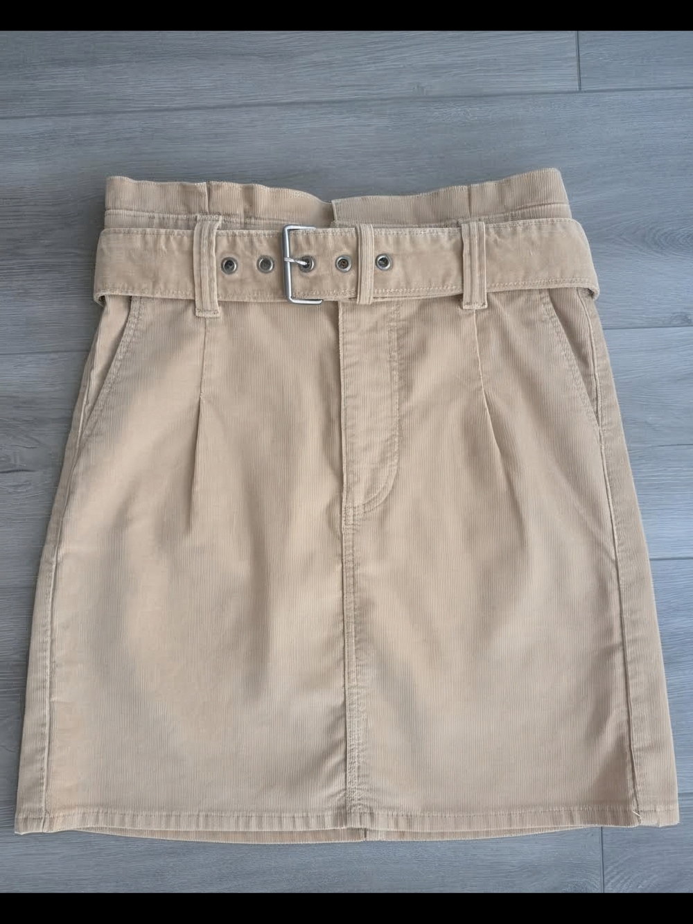 Express Beige Corduroy Mini Skirt - Size 6